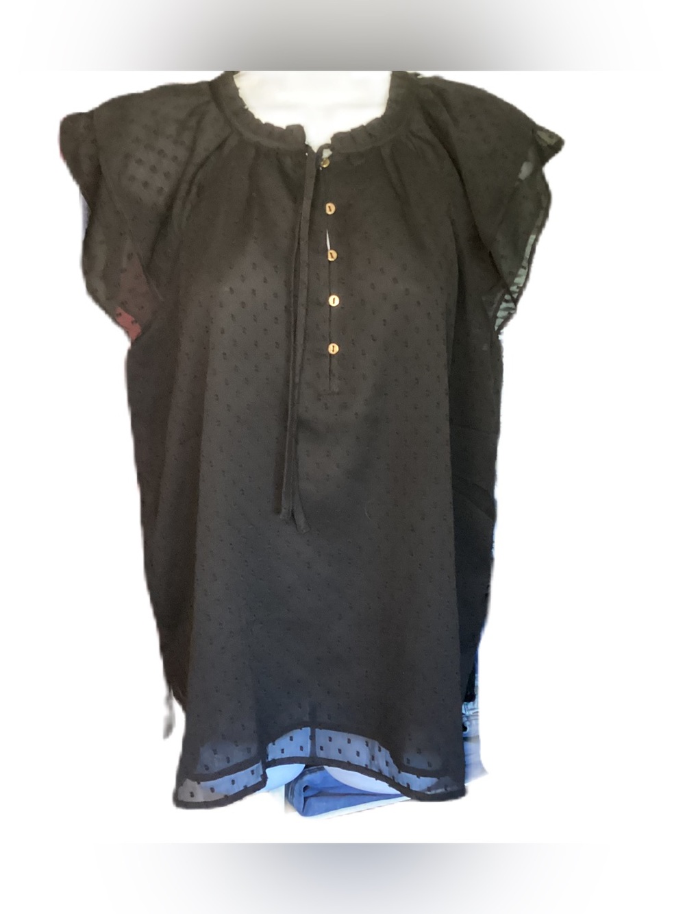 Loft black dress blouse. M